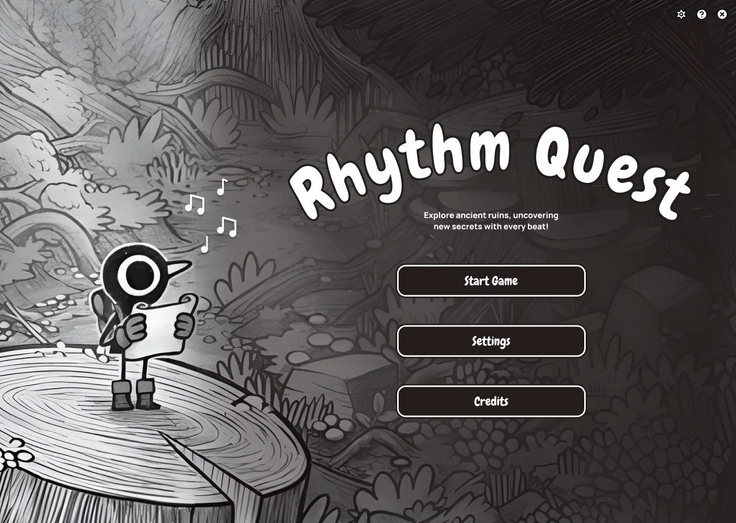 Rhythm quest title screen